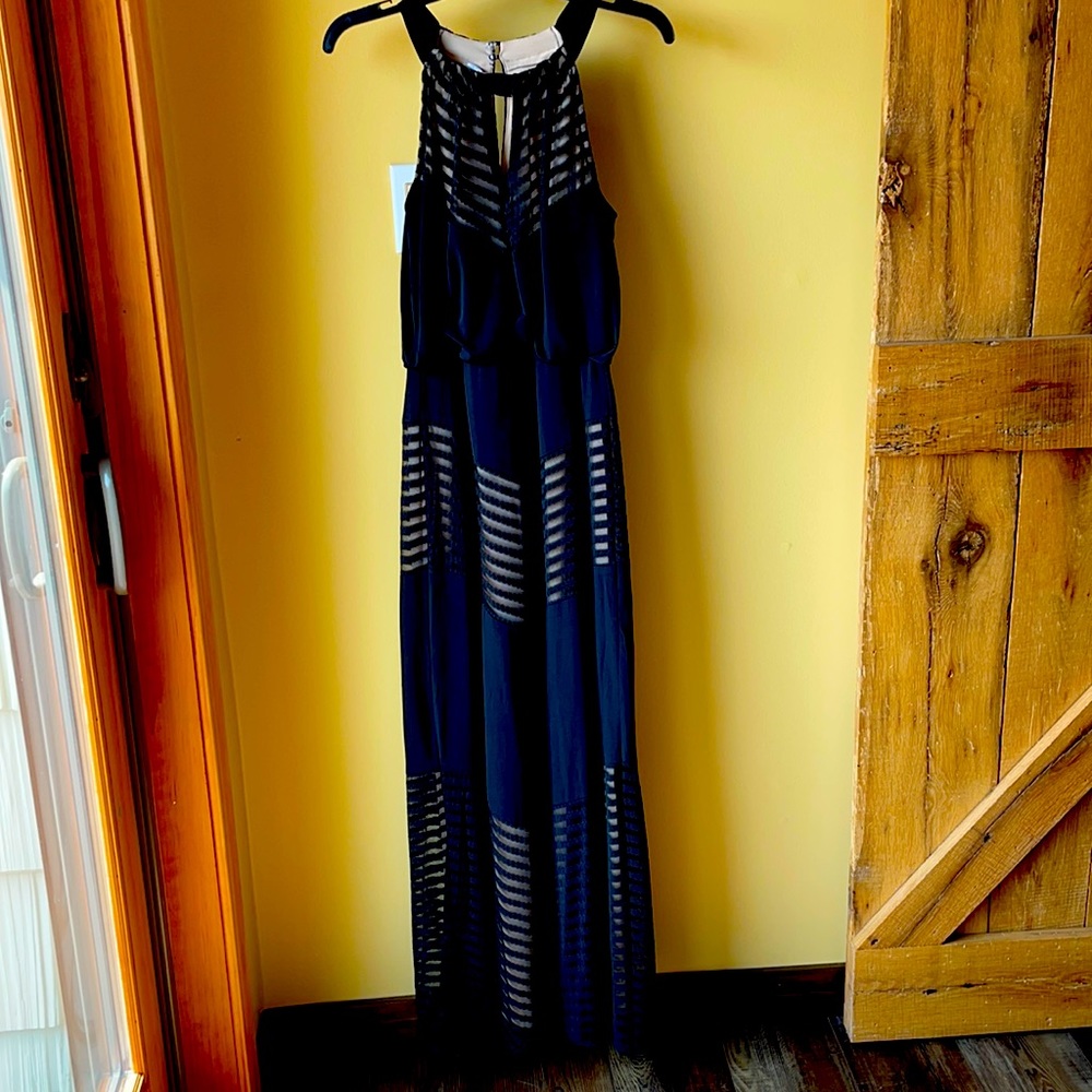 London Times formal black fully lined floor length